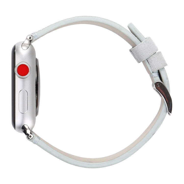 Bracelet de montre en cuir véritable givré pour Apple Watch Series 6 & SE & 5 & 4 44mm / 3 & 2 & 1 42mm, For Apple Watch Series 7 45mm / 6 & SE & 5 & 4 44mm / 3 & 2 & 1 42mm