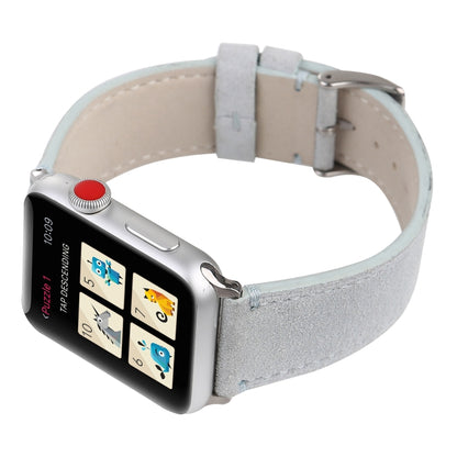 Bracelet de montre en cuir véritable givré pour Apple Watch Series 6 & SE & 5 & 4 44mm / 3 & 2 & 1 42mm, For Apple Watch Series 7 45mm / 6 & SE & 5 & 4 44mm / 3 & 2 & 1 42mm