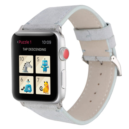 Bracelet de montre en cuir véritable givré pour Apple Watch Series 6 & SE & 5 & 4 44mm / 3 & 2 & 1 42mm, For Apple Watch Series 7 45mm / 6 & SE & 5 & 4 44mm / 3 & 2 & 1 42mm