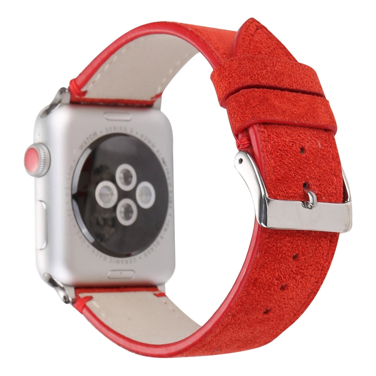 Bracelet de montre en cuir véritable givré pour Apple Watch Series 6 & SE & 5 & 4 44mm / 3 & 2 & 1 42mm, For Apple Watch Series 7 45mm / 6 & SE & 5 & 4 44mm / 3 & 2 & 1 42mm