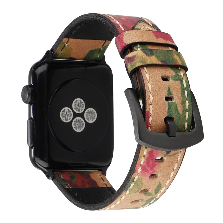 Bracelet de montre en cuir véritable en cuir de vachette rétro pour Apple Watch Series 6 & SE & 5 & 4 40mm / 3 & 2 & 1 38mm, For Apple Watch Series 8&7 41mm / SE 2&6&SE&5&4 40mm / 3&2&1 38mm                                                              ...