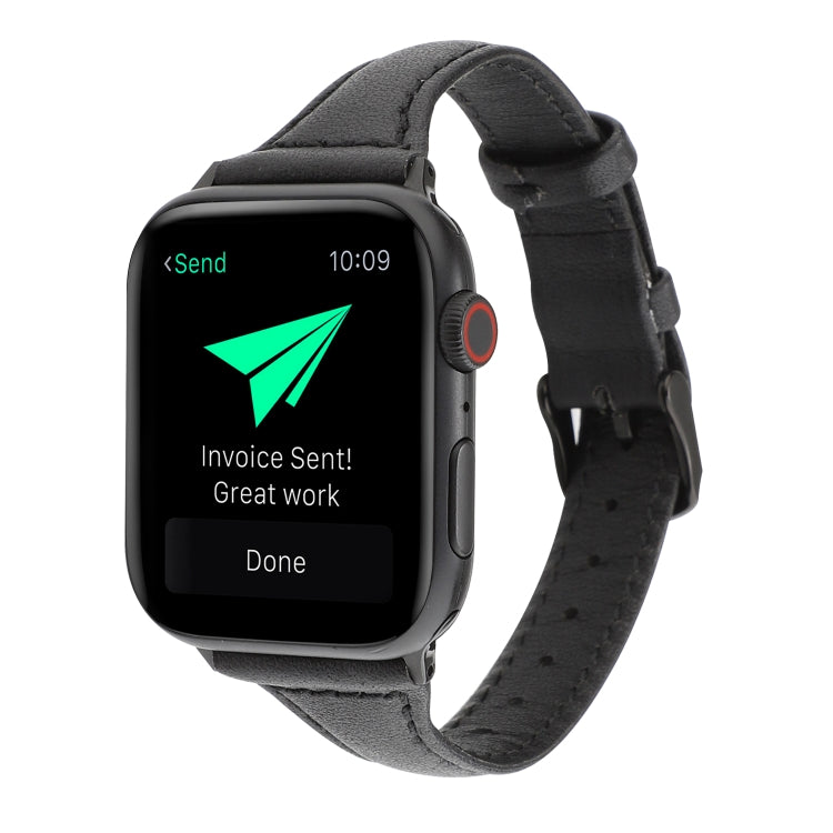 Bracelet en cuir véritable texturé Crazy Horse, For Apple Watch Series 7 41mm / 6 & SE & 5 & 4 40mm / 3 & 2 & 1 38mm, For Apple Watch Series 8&7 41mm / SE 2&6&SE&5&4 40mm / 3&2&1 38mm                                                                     ...