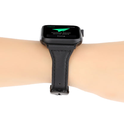 Bracelet en cuir véritable texturé Crazy Horse, For Apple Watch Series 7 41mm / 6 & SE & 5 & 4 40mm / 3 & 2 & 1 38mm, For Apple Watch Series 8&7 41mm / SE 2&6&SE&5&4 40mm / 3&2&1 38mm                                                                     ...
