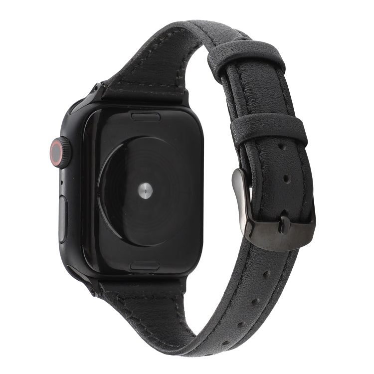 Bracelet en cuir véritable texturé Crazy Horse, For Apple Watch Series 7 41mm / 6 & SE & 5 & 4 40mm / 3 & 2 & 1 38mm, For Apple Watch Series 8&7 41mm / SE 2&6&SE&5&4 40mm / 3&2&1 38mm                                                                     ...