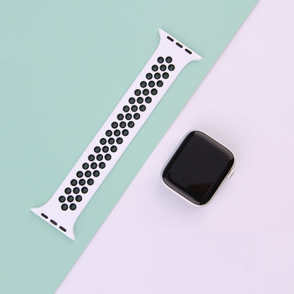 Bracelet de montre en silicone élastique pour Apple Watch Series 6 & SE & 5 & 4 44mm / 3 & 2 & 1 42mm, 150mm (Black White), 150mm (Black Red), 150mm (Light Pink White), 150mm (Blue White), 150mm (Grey Black), 160mm (Black White), 160mm (Black Red)     ...
