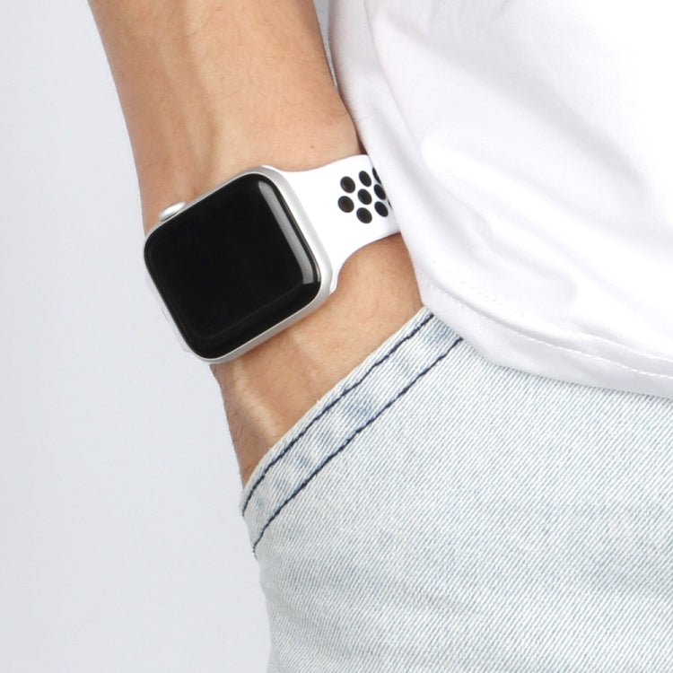 Bracelet de montre en silicone élastique pour Apple Watch Series 6 & SE & 5 & 4 44mm / 3 & 2 & 1 42mm, 150mm (Black White), 150mm (Black Red), 150mm (Light Pink White), 150mm (Blue White), 150mm (Grey Black), 160mm (Black White), 160mm (Black Red)     ...