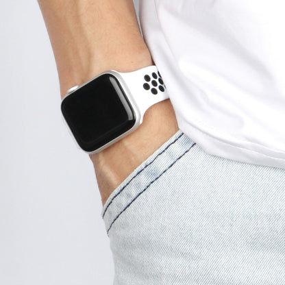 Bracelet de montre en silicone élastique pour Apple Watch Series 6 & SE & 5 & 4 44mm / 3 & 2 & 1 42mm, 150mm (Black White), 150mm (Black Red), 150mm (Light Pink White), 150mm (Blue White), 150mm (Grey Black), 160mm (Black White), 160mm (Black Red)     ...