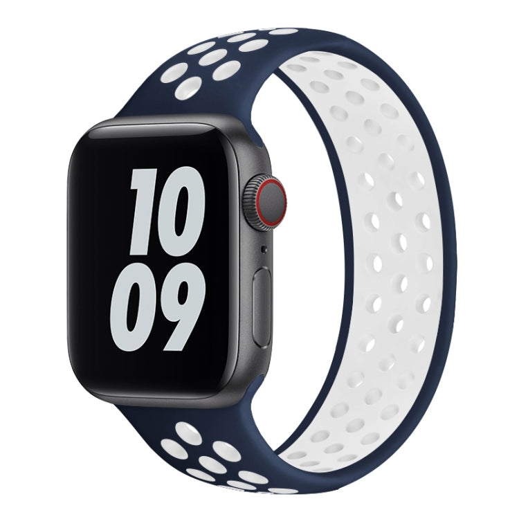 Bracelet de montre en silicone élastique pour Apple Watch Series 6 & SE & 5 & 4 44mm / 3 & 2 & 1 42mm, 150mm (Black White), 150mm (Black Red), 150mm (Light Pink White), 150mm (Blue White), 150mm (Grey Black), 160mm (Black White), 160mm (Black Red)     ...