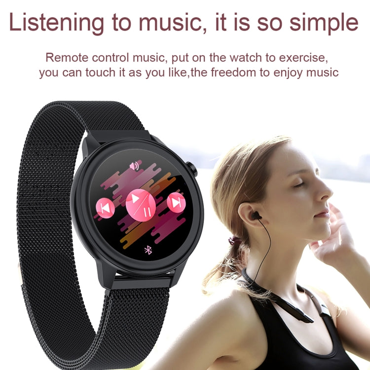 F80 1,3 pouces écran couleur TFT IP68 étanche femmes montre intelligente, moniteur de température corporelle de soutien/moniteur de pression artérielle/rappel du cycle menstruel