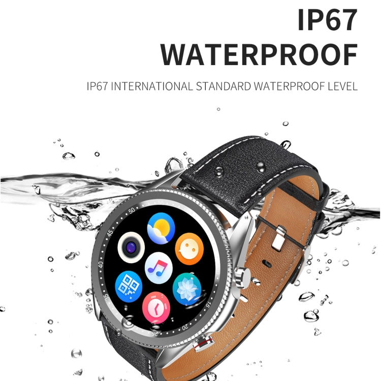 M98 1,28 pouces IPS écran couleur IP67 montre intelligente étanche, moniteur de sommeil/moniteur de fréquence cardiaque/appel Bluetooth, style : bracelet en acier, Steel Strap(Black), Steel Strap(Silver)