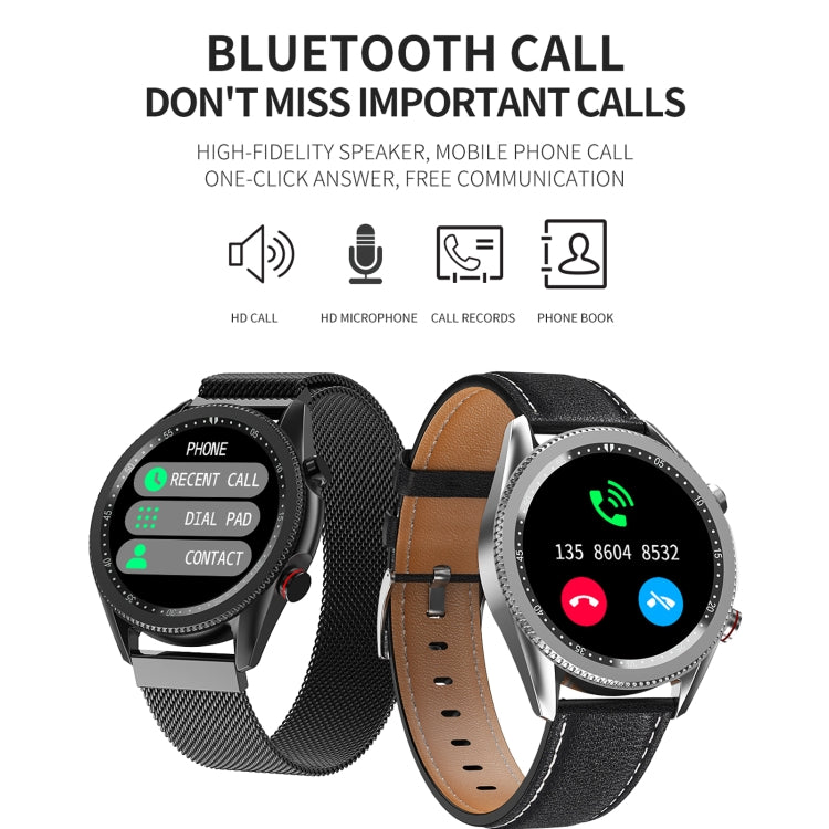 M98 1,28 pouces IPS écran couleur IP67 montre intelligente étanche, moniteur de sommeil/moniteur de fréquence cardiaque/appel Bluetooth, style : bracelet en acier, Steel Strap(Black), Steel Strap(Silver)