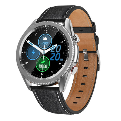 M98 1,28 pouces IPS Écran Couleur IP67 Montre Intelligente Étanche, Prise en Charge du Moniteur de Sommeil / Moniteur de Fréquence Cardiaque / Appel Bluetooth, Style: Bracelet en Cuir, Leather Strap(Silver), Leather Strap(Black)