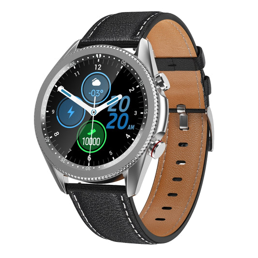 M98 1,28 pouces IPS Écran Couleur IP67 Montre Intelligente Étanche, Prise en Charge du Moniteur de Sommeil / Moniteur de Fréquence Cardiaque / Appel Bluetooth, Style: Bracelet en Cuir, Leather Strap(Silver), Leather Strap(Black)