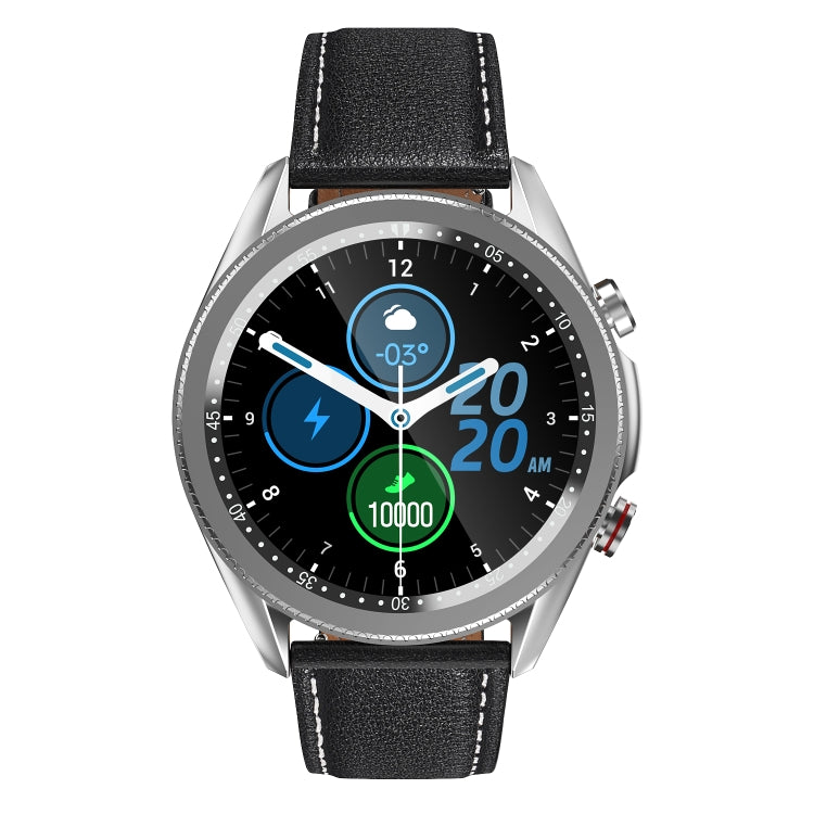 M98 1,28 pouces IPS Écran Couleur IP67 Montre Intelligente Étanche, Prise en Charge du Moniteur de Sommeil / Moniteur de Fréquence Cardiaque / Appel Bluetooth, Style: Bracelet en Cuir, Leather Strap(Silver), Leather Strap(Black)