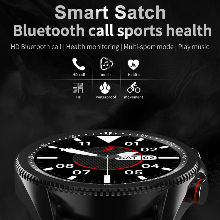 M98 1,28 pouces IPS Écran Couleur IP67 Montre Intelligente Étanche, Prise en Charge du Moniteur de Sommeil / Moniteur de Fréquence Cardiaque / Appel Bluetooth, Style: Bracelet en Cuir, Leather Strap(Silver), Leather Strap(Black)
