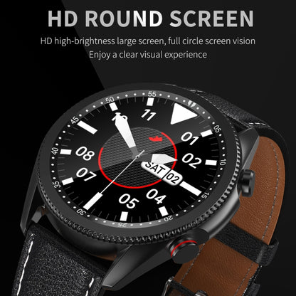 M98 1,28 pouces IPS Écran Couleur IP67 Montre Intelligente Étanche, Prise en Charge du Moniteur de Sommeil / Moniteur de Fréquence Cardiaque / Appel Bluetooth, Style: Bracelet en Cuir, Leather Strap(Silver), Leather Strap(Black)