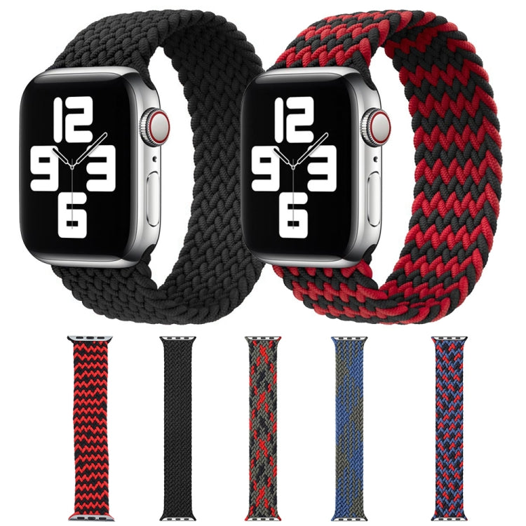 Bracelets de montre de remplacement à boucle unique tressés en nylon de couleur mélangée pour Apple Watch Series 6 & SE & 5 & 4 44mm / 3 & 2 & 1 42mm, S, M, L