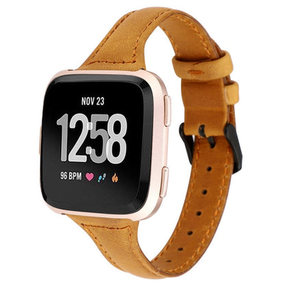 Pour Fitbit Versa Razy Horse Texture Bracelet en cuir véritable