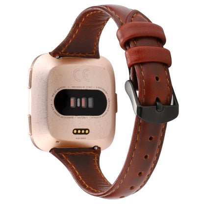 Pour Fitbit Versa Razy Horse Texture Bracelet en cuir véritable