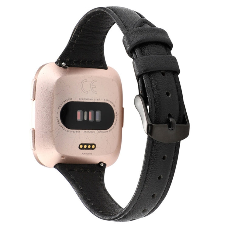 Pour Fitbit Versa Razy Horse Texture Bracelet en cuir véritable