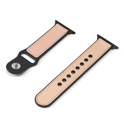 Bracelet de montre en cuir TPU pour Apple Watch Series 6 & SE & 5 & 4 40mm / 3 & 2 & 1 38mm
