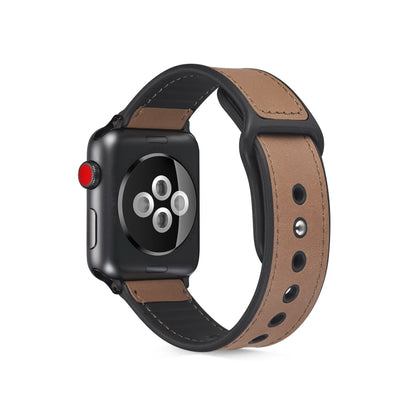 Bracelet de montre en cuir TPU pour Apple Watch Series 6 & SE & 5 & 4 40mm / 3 & 2 & 1 38mm