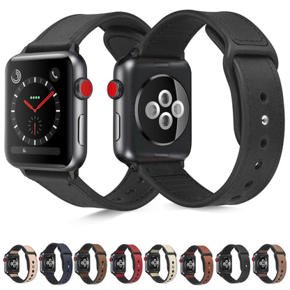 Bracelet de montre en cuir TPU pour Apple Watch Series 6 & SE & 5 & 4 44mm / 3 & 2 & 1 42mm