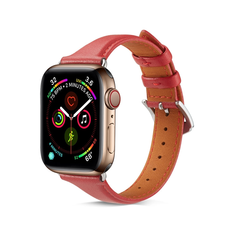Bracelet de montre en cuir véritable pour Apple Watch Series 6 & SE & 5 & 4 40mm / 3 & 2 & 1 38mm, For Apple Watch Series 8&7 41mm / SE 2&6&SE&5&4 40mm / 3&2&1 38mm, For Apple Watch Series 7 41mm / 6 & SE & 5 & 4 40mm / 3 & 2 & 1 38mm