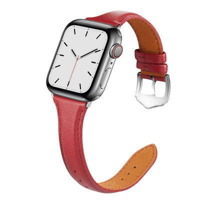 Bracelet de montre en cuir véritable pour Apple Watch Series 6 & SE & 5 & 4 40mm / 3 & 2 & 1 38mm, For Apple Watch Series 8&7 41mm / SE 2&6&SE&5&4 40mm / 3&2&1 38mm, For Apple Watch Series 7 41mm / 6 & SE & 5 & 4 40mm / 3 & 2 & 1 38mm