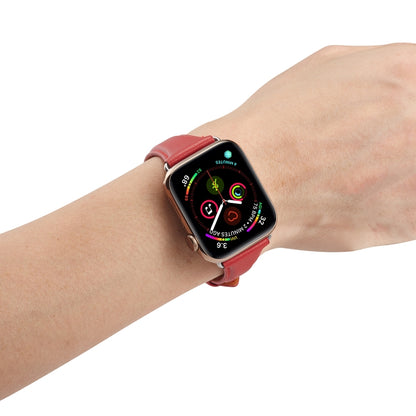 Bracelet de montre en cuir véritable pour Apple Watch Series 6 & SE & 5 & 4 40mm / 3 & 2 & 1 38mm, For Apple Watch Series 8&7 41mm / SE 2&6&SE&5&4 40mm / 3&2&1 38mm, For Apple Watch Series 7 41mm / 6 & SE & 5 & 4 40mm / 3 & 2 & 1 38mm
