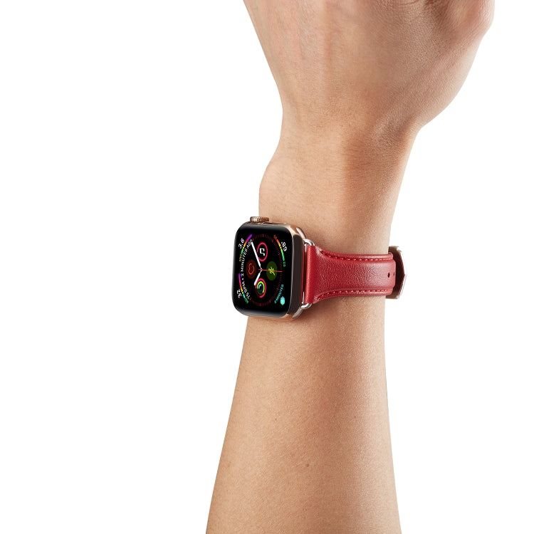 Bracelet de montre en cuir véritable pour Apple Watch Series 6 & SE & 5 & 4 40mm / 3 & 2 & 1 38mm, For Apple Watch Series 8&7 41mm / SE 2&6&SE&5&4 40mm / 3&2&1 38mm, For Apple Watch Series 7 41mm / 6 & SE & 5 & 4 40mm / 3 & 2 & 1 38mm