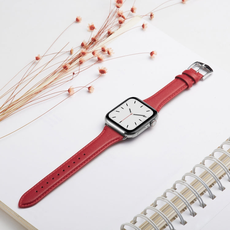 Bracelet de montre en cuir véritable pour Apple Watch Series 6 & SE & 5 & 4 40mm / 3 & 2 & 1 38mm, For Apple Watch Series 8&7 41mm / SE 2&6&SE&5&4 40mm / 3&2&1 38mm, For Apple Watch Series 7 41mm / 6 & SE & 5 & 4 40mm / 3 & 2 & 1 38mm