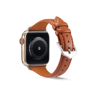 Bracelet de montre en cuir véritable pour Apple Watch Series 6 & SE & 5 & 4 40mm / 3 & 2 & 1 38mm, For Apple Watch Series 8&7 41mm / SE 2&6&SE&5&4 40mm / 3&2&1 38mm, For Apple Watch Series 7 41mm / 6 & SE & 5 & 4 40mm / 3 & 2 & 1 38mm