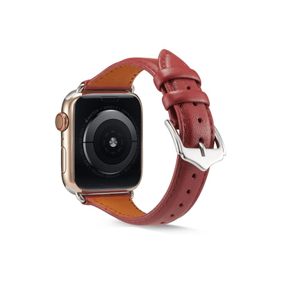 Bracelet de montre en cuir véritable pour Apple Watch Series 6 & SE & 5 & 4 40mm / 3 & 2 & 1 38mm, For Apple Watch Series 8&7 41mm / SE 2&6&SE&5&4 40mm / 3&2&1 38mm, For Apple Watch Series 7 41mm / 6 & SE & 5 & 4 40mm / 3 & 2 & 1 38mm