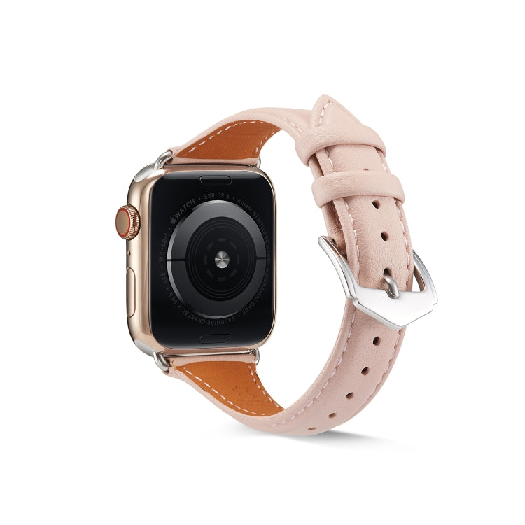 Bracelet de montre en cuir véritable pour Apple Watch Series 6 & SE & 5 & 4 40mm / 3 & 2 & 1 38mm, For Apple Watch Series 8&7 41mm / SE 2&6&SE&5&4 40mm / 3&2&1 38mm, For Apple Watch Series 7 41mm / 6 & SE & 5 & 4 40mm / 3 & 2 & 1 38mm