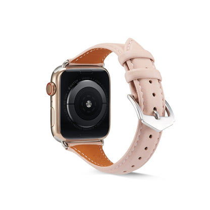 Bracelet de montre en cuir véritable pour Apple Watch Series 6 & SE & 5 & 4 40mm / 3 & 2 & 1 38mm, For Apple Watch Series 8&7 41mm / SE 2&6&SE&5&4 40mm / 3&2&1 38mm, For Apple Watch Series 7 41mm / 6 & SE & 5 & 4 40mm / 3 & 2 & 1 38mm