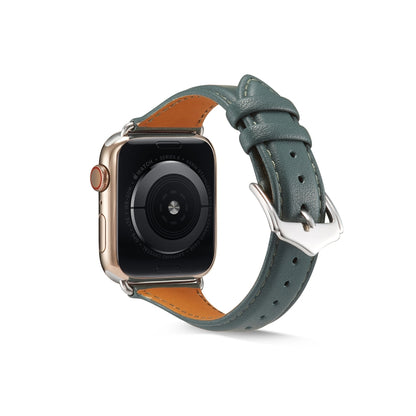 Bracelet de montre en cuir véritable pour Apple Watch Series 6 & SE & 5 & 4 40mm / 3 & 2 & 1 38mm, For Apple Watch Series 8&7 41mm / SE 2&6&SE&5&4 40mm / 3&2&1 38mm, For Apple Watch Series 7 41mm / 6 & SE & 5 & 4 40mm / 3 & 2 & 1 38mm