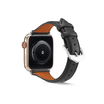 Bracelet de montre en cuir véritable pour Apple Watch Series 6 & SE & 5 & 4 40mm / 3 & 2 & 1 38mm, For Apple Watch Series 8&7 41mm / SE 2&6&SE&5&4 40mm / 3&2&1 38mm, For Apple Watch Series 7 41mm / 6 & SE & 5 & 4 40mm / 3 & 2 & 1 38mm