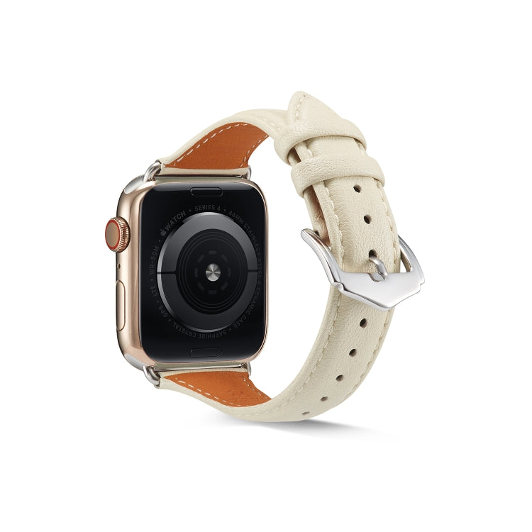 Bracelet de montre en cuir véritable pour Apple Watch Series 6 & SE & 5 & 4 40mm / 3 & 2 & 1 38mm, For Apple Watch Series 8&7 41mm / SE 2&6&SE&5&4 40mm / 3&2&1 38mm, For Apple Watch Series 7 41mm / 6 & SE & 5 & 4 40mm / 3 & 2 & 1 38mm