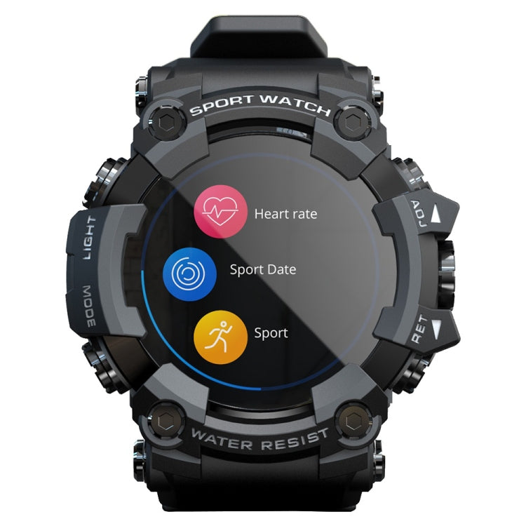 Lokmat ATTACK Montre intelligente à écran LCD TFT 1,28 pouces, prend en charge le moniteur de sommeil / moniteur de fréquence cardiaque / moniteur de pression artérielle, ATTACK