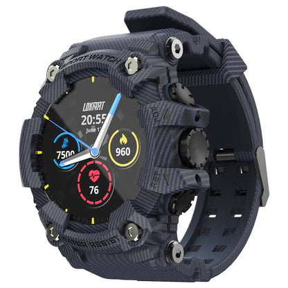 Lokmat ATTACK Montre intelligente à écran LCD TFT 1,28 pouces, prend en charge le moniteur de sommeil / moniteur de fréquence cardiaque / moniteur de pression artérielle, ATTACK