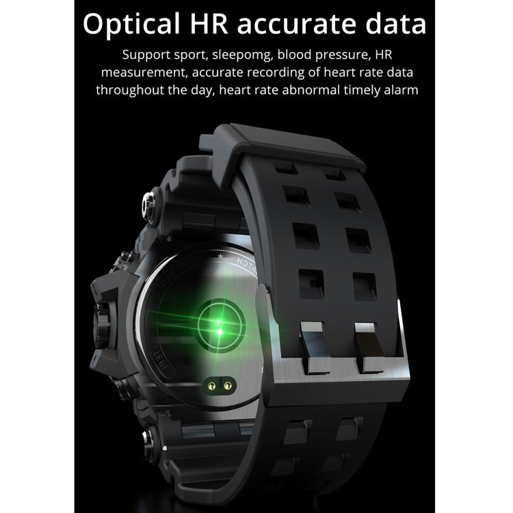 Lokmat ATTACK Montre intelligente à écran LCD TFT 1,28 pouces, prend en charge le moniteur de sommeil / moniteur de fréquence cardiaque / moniteur de pression artérielle, ATTACK