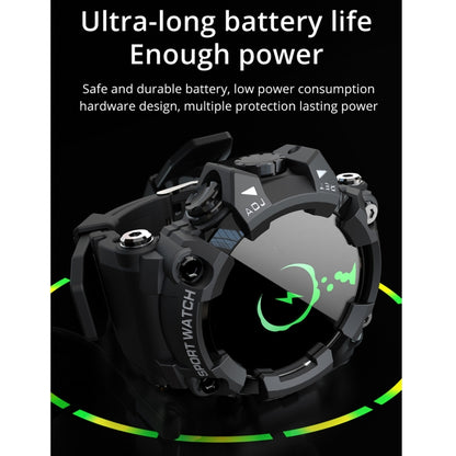 Lokmat ATTACK Montre intelligente à écran LCD TFT 1,28 pouces, prend en charge le moniteur de sommeil / moniteur de fréquence cardiaque / moniteur de pression artérielle, ATTACK