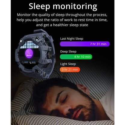 Lokmat ATTACK Montre intelligente à écran LCD TFT 1,28 pouces, prend en charge le moniteur de sommeil / moniteur de fréquence cardiaque / moniteur de pression artérielle, ATTACK