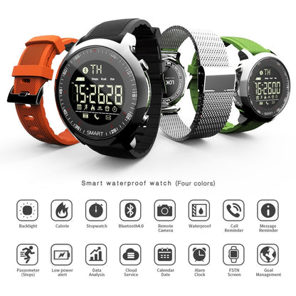 Lokmat MK18 Montre intelligente étanche IP68 à écran circulaire de 1,1 pouce, rappel d'informations de support / caméra à distance / moniteur de mouvement de marche