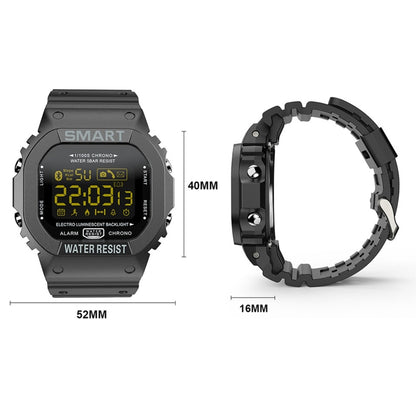 Lokmat MK22 1,21 pouces FSTN LCD Écran 50m Montre Intelligente Étanche, Rappel d'Informations de Support / Caméra à Distance / Enregistrement Sportif
