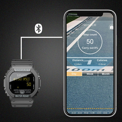 Lokmat MK22 1,21 pouces FSTN LCD Écran 50m Montre Intelligente Étanche, Rappel d'Informations de Support / Caméra à Distance / Enregistrement Sportif