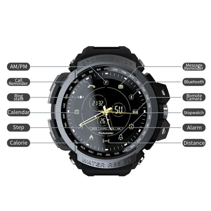 Lokmat MK28 1,4 pouces FSTN Écran IP68 Montre Intelligente Étanche, Rappel d'Informations de Support / Caméra à Distance / Enregistrement Sportif