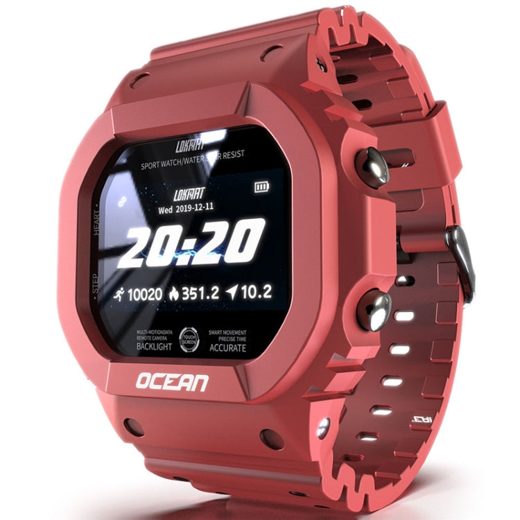 Lokmat OCEAN 1,14 pouces TFT Écran Tactile IP68 Montre Intelligente Étanche, Rappel d'Informations de Support / Moniteur de Sommeil / Enregistrement Sportif