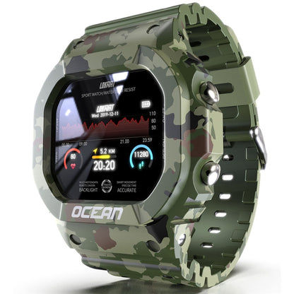 Lokmat OCEAN 1,14 pouces TFT Écran Tactile IP68 Montre Intelligente Étanche, Rappel d'Informations de Support / Moniteur de Sommeil / Enregistrement Sportif